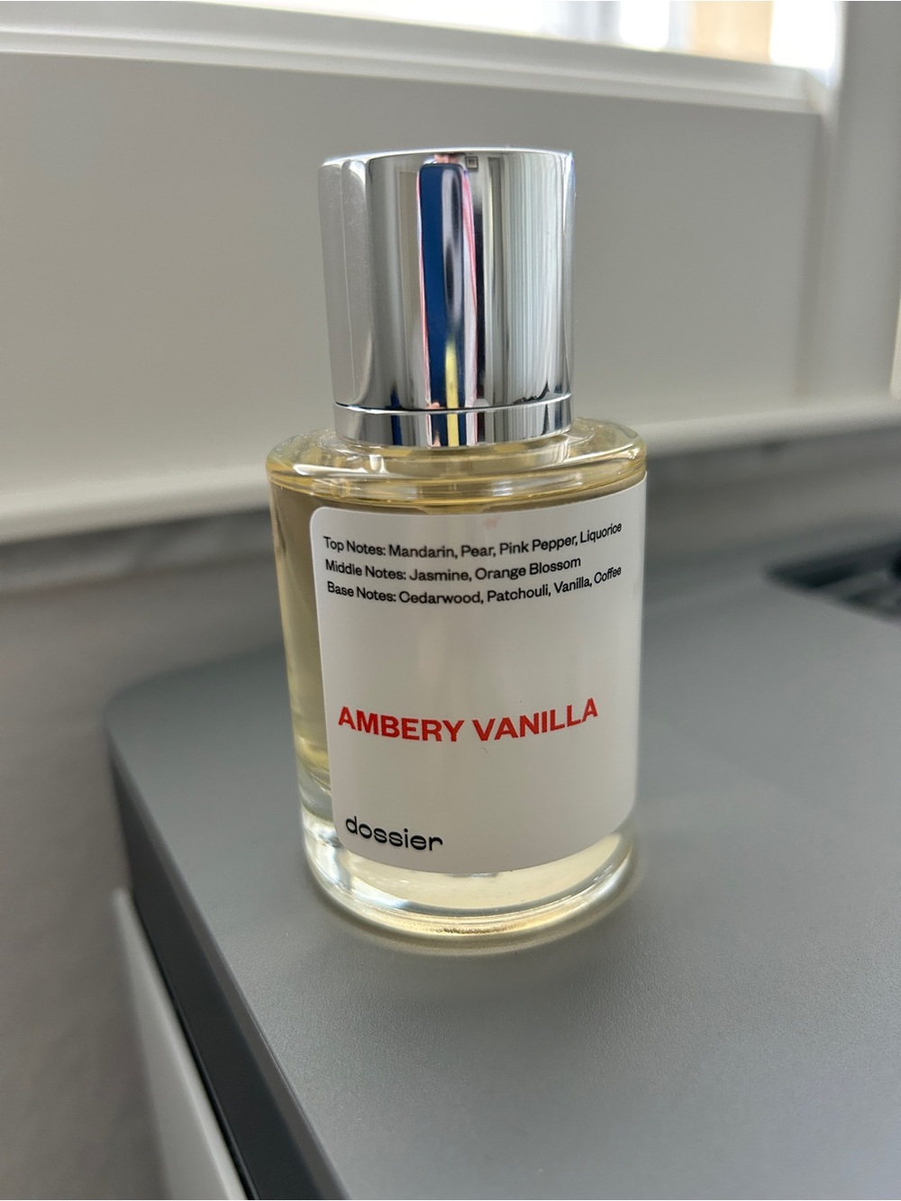 Amber & Vanilla Ambery Vanilla Fragrance Bottle - White Label, Amber Liquid